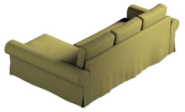 Potah na pohovku IKEA Backabro rozkládací se šezlongem barva zelená látka pletený vzor
