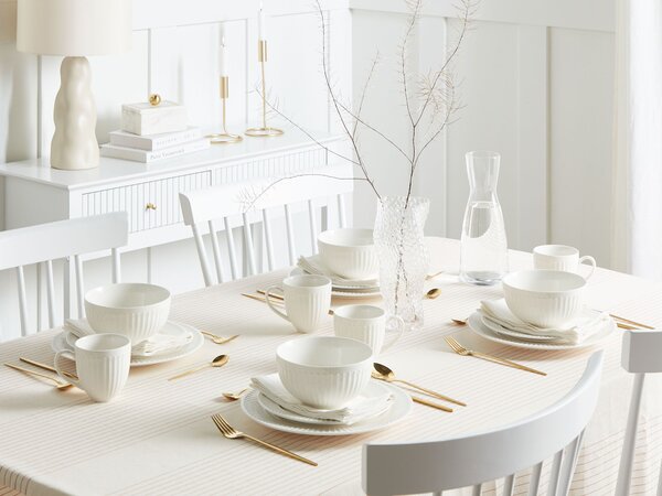 Sada 16 kusů nádobí COWSLIP Porcelán Bílá