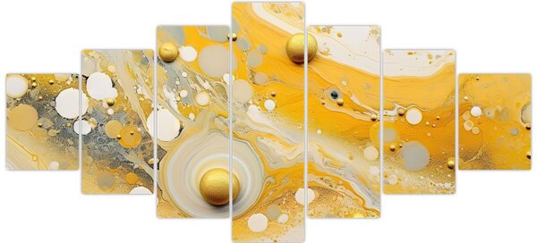 Obraz - Abstraktní pozadí se zlatým dekorem (210x100 cm)