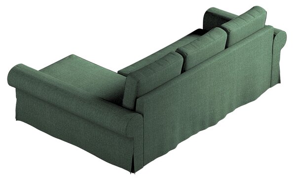 Potah na pohovku IKEA Backabro rozkládací se šezlongem barva zelená látka pletený vzor