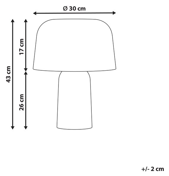 Stolní lampa CARRASCO Papírmaš Bílá