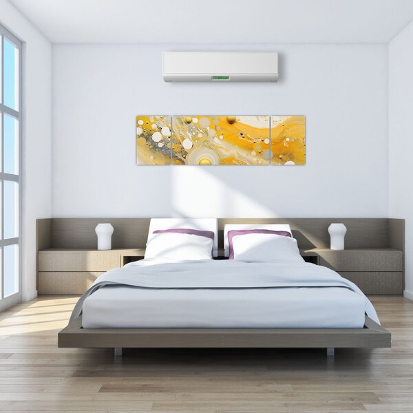 Obraz - Abstraktní pozadí se zlatým dekorem (170x50 cm)