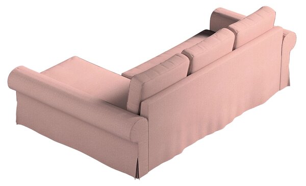 Potah na pohovku IKEA Backabro rozkládací se šezlongem barva růžová látka pletený vzor