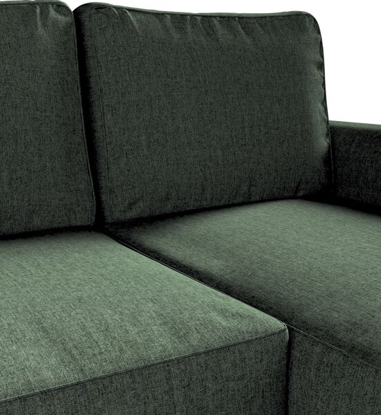 Potah na pohovku IKEA Backabro rozkládací se šezlongem barva zelená látka pletený vzor