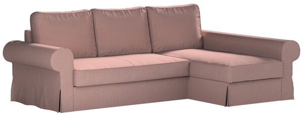Potah na pohovku IKEA Backabro rozkládací se šezlongem barva růžová látka pletený vzor