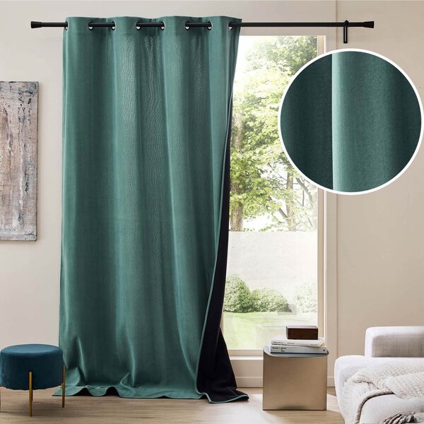 Zelený manšestrový termo závěs 140x260 cm Madison – douceur d'intérieur
