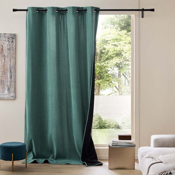 Zelený manšestrový termo závěs 140x260 cm Madison – douceur d'intérieur
