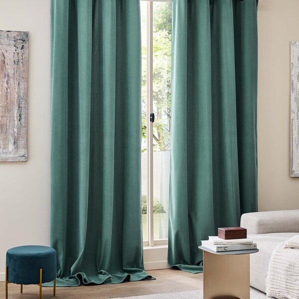 Zelený manšestrový termo závěs 140x260 cm Madison – douceur d'intérieur
