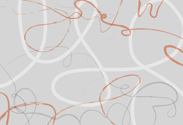 Fototapeta Šedé a oranžové víry, Designové fototapety na zeď, Populární fototapety, w01455 - Tapeko.co.cz