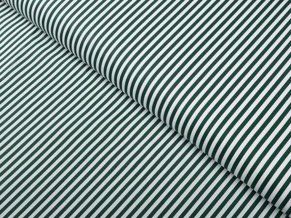 Bavlněná látka/plátno Sandra SA-362 Tmavě zeleno-bílé proužky - šířka 140 cm