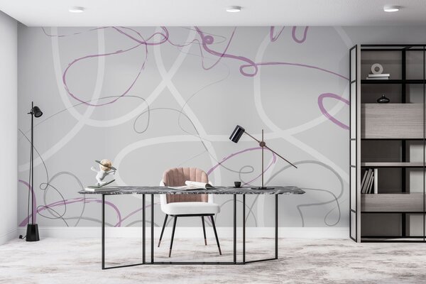 Fototapeta Fialové a šedé víry, Designové fototapety na zeď, Populární fototapety, w01455v2 - Tapeko.co.cz