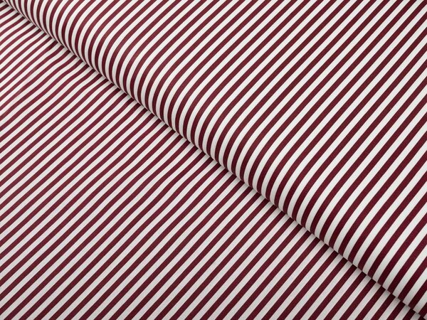 Bavlněná látka/plátno Sandra SA-363 Tmavě červeno-bílé proužky - šířka 140 cm