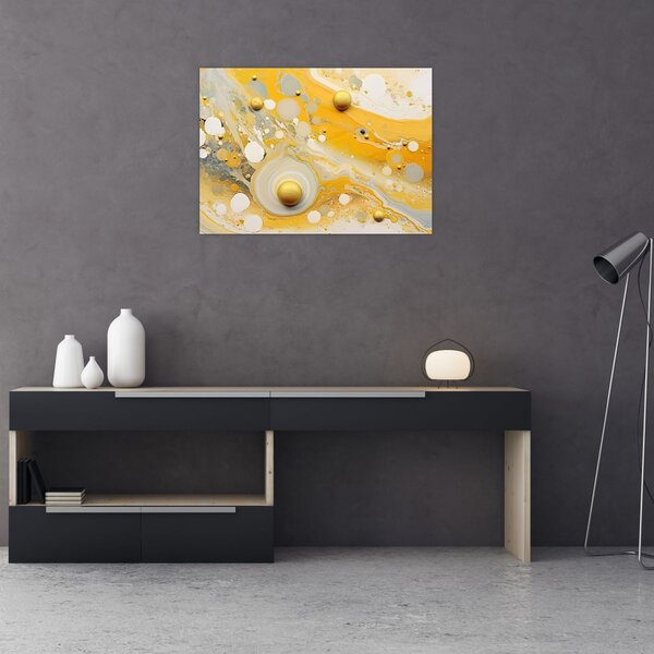 Obraz - Abstraktní pozadí se zlatým dekorem (70x50 cm)