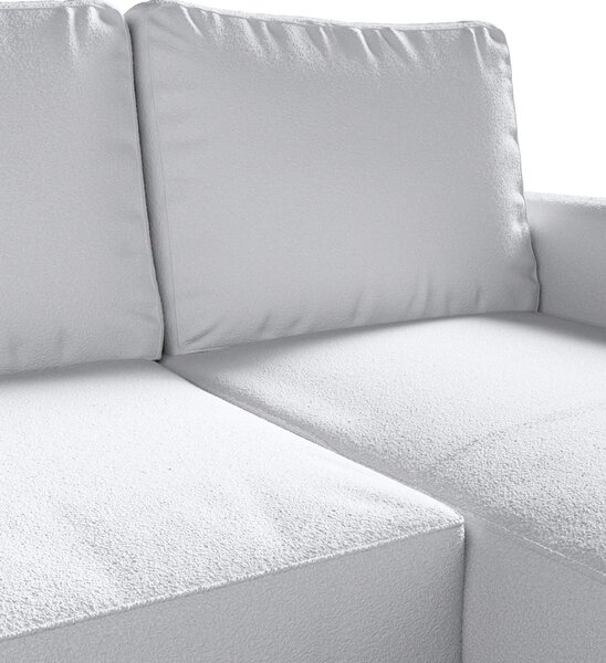 Potah na pohovku IKEA Backabro rozkládací se šezlongem barva bílá látka pletený vzor