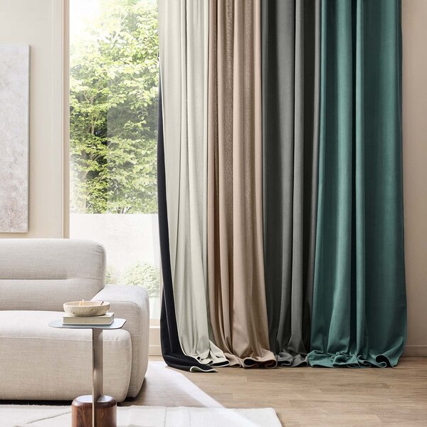 Zelený manšestrový termo závěs 140x260 cm Madison – douceur d'intérieur