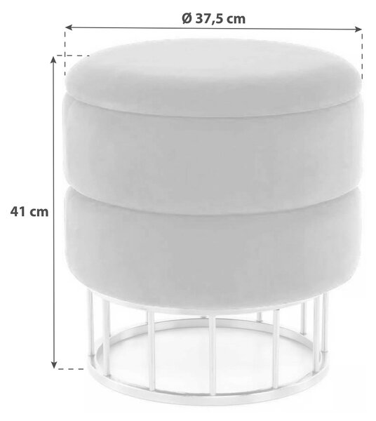 TABURET, kov, plast, textil, kompozitní dřevo, 37,5/41/37,5 cm XXXL - Taburety, Online Only
