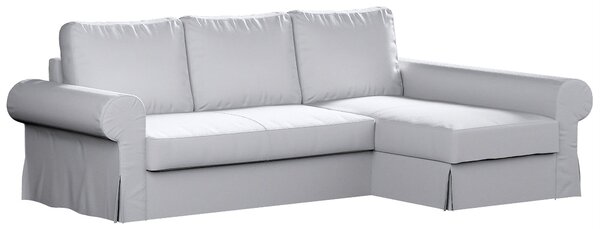 Potah na pohovku IKEA Backabro rozkládací se šezlongem barva bílá látka pletený vzor