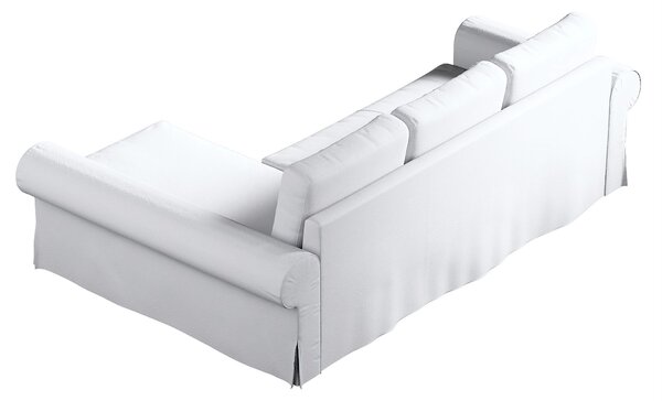 Potah na pohovku IKEA Backabro rozkládací se šezlongem barva bílá látka pletený vzor