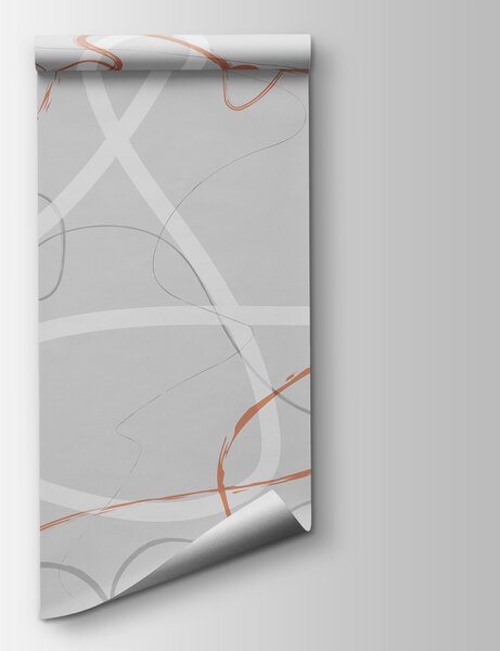 Fototapeta Šedé a oranžové víry, Designové fototapety na zeď, Populární fototapety, w01455 - Tapeko.co.cz