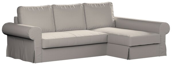 Potah na pohovku IKEA Backabro rozkládací se šezlongem barva béžová látka pletený vzor