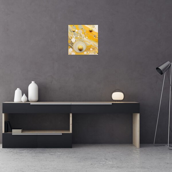 Obraz - Abstraktní pozadí se zlatým dekorem (30x30 cm)
