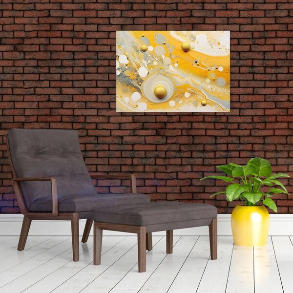 Obraz - Abstraktní pozadí se zlatým dekorem (70x50 cm)