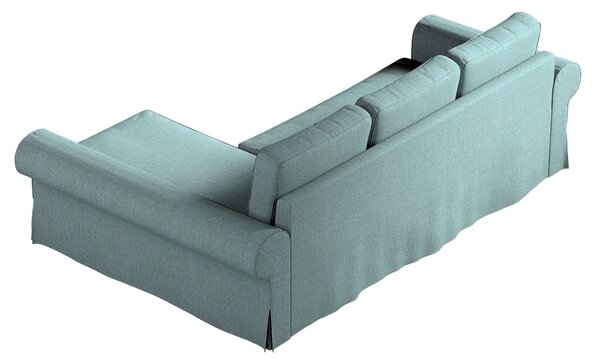 Potah na pohovku IKEA Backabro rozkládací se šezlongem barva modrá látka pletený vzor