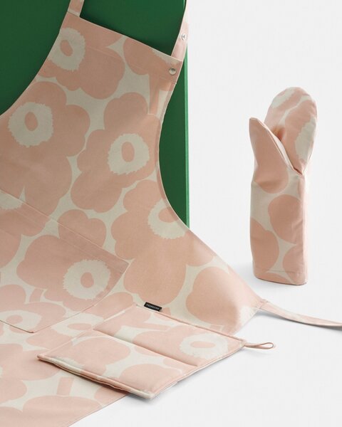 Marimekko Čtvercová chňapka Pieni Unikko, broskvová