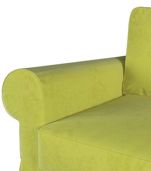Potah na pohovku IKEA Backabro rozkládací se šezlongem barva zelená látka lesklé, sametová
