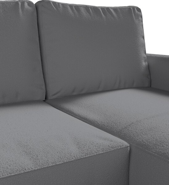 Potah na pohovku IKEA Backabro rozkládací se šezlongem barva šedá látka pletený vzor