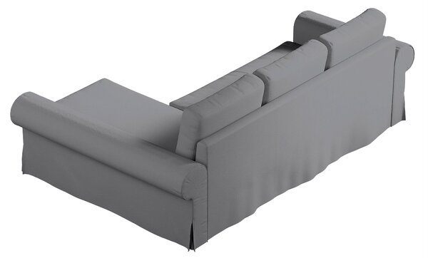 Potah na pohovku IKEA Backabro rozkládací se šezlongem barva šedá látka pletený vzor