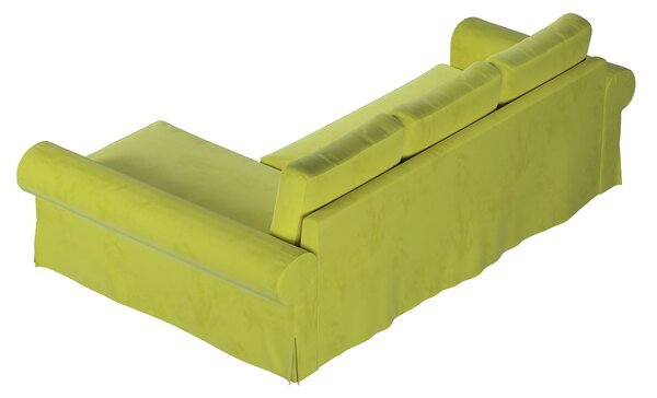 Potah na pohovku IKEA Backabro rozkládací se šezlongem barva zelená látka lesklé, sametová