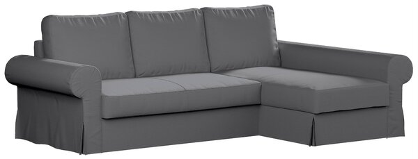 Potah na pohovku IKEA Backabro rozkládací se šezlongem barva šedá látka pletený vzor