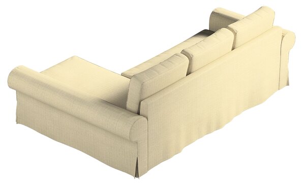 Potah na pohovku IKEA Backabro rozkládací se šezlongem barva béžová látka pletený vzor