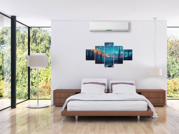 Obraz - Kempování v horách (125x70 cm)