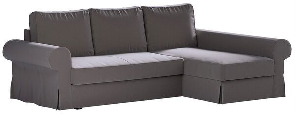 Potah na pohovku IKEA Backabro rozkládací se šezlongem barva hnědá látka sametová