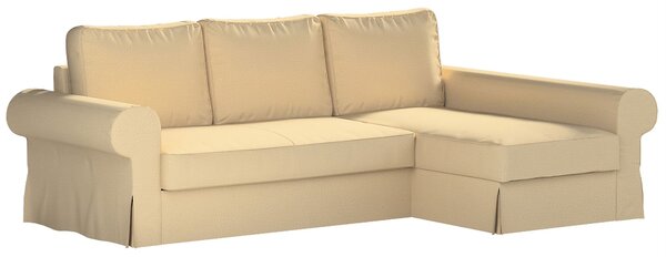 Potah na pohovku IKEA Backabro rozkládací se šezlongem barva béžová látka lesklé, pletený vzor