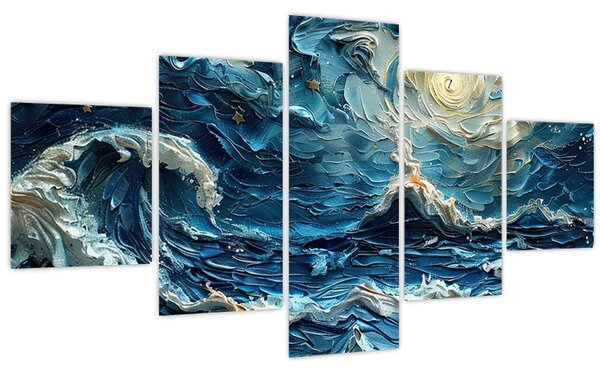 Obraz - Malba oblohy a moře (125x70 cm)