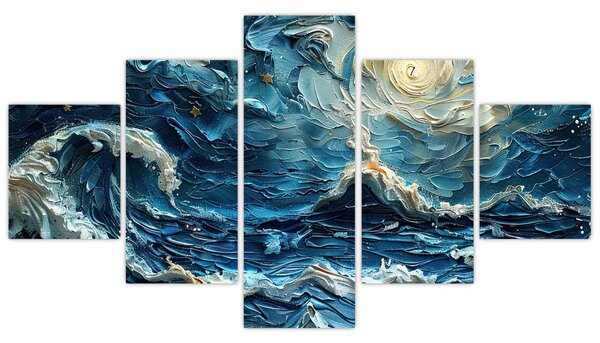 Obraz - Malba oblohy a moře (125x70 cm)
