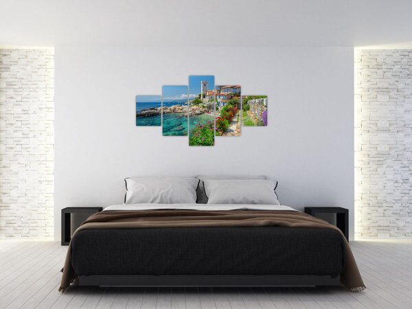 Obraz - Malebné pobřeží vesnice (125x70 cm)