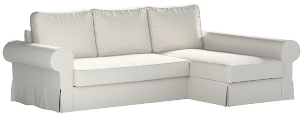 Potah na pohovku IKEA Backabro rozkládací se šezlongem barva šedá látka pletený vzor