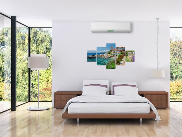 Obraz - Malebné pobřeží vesnice (125x70 cm)