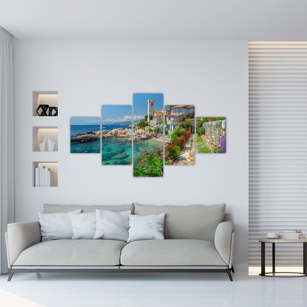 Obraz - Malebné pobřeží vesnice (125x70 cm)