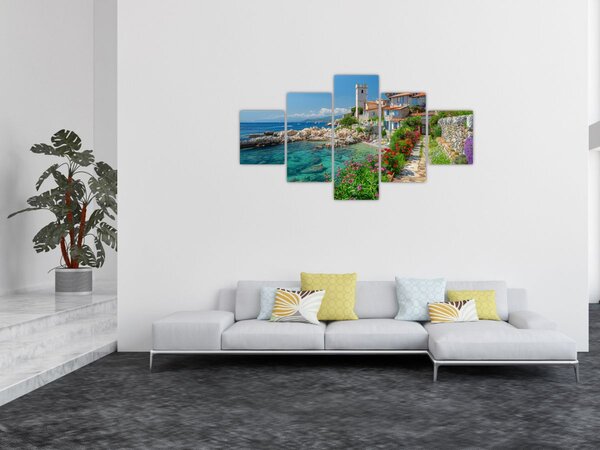 Obraz - Malebné pobřeží vesnice (125x70 cm)