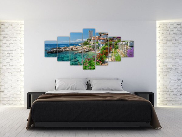 Obraz - Malebné pobřeží vesnice (210x100 cm)