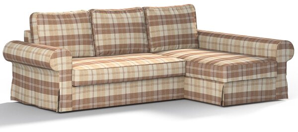 Potah na pohovku IKEA Backabro rozkládací se šezlongem barva béžová látka pletený vzor, vzorované