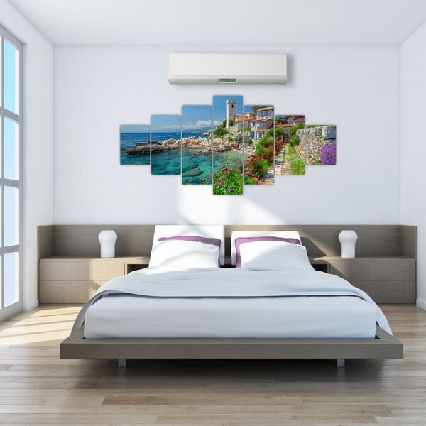 Obraz - Malebné pobřeží vesnice (210x100 cm)