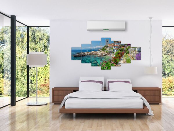 Obraz - Malebné pobřeží vesnice (210x100 cm)