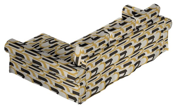 Potah na pohovku IKEA Backabro rozkládací se šezlongem barva vícebarevná látka pletený vzor, vzorované