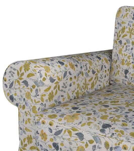 Potah na pohovku IKEA Backabro rozkládací se šezlongem barva žlutá látka pletený vzor, vzorované